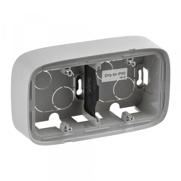 Коробка для накладного монтажа двухместная Legrand 755572 Valena ALLURE Алюминий