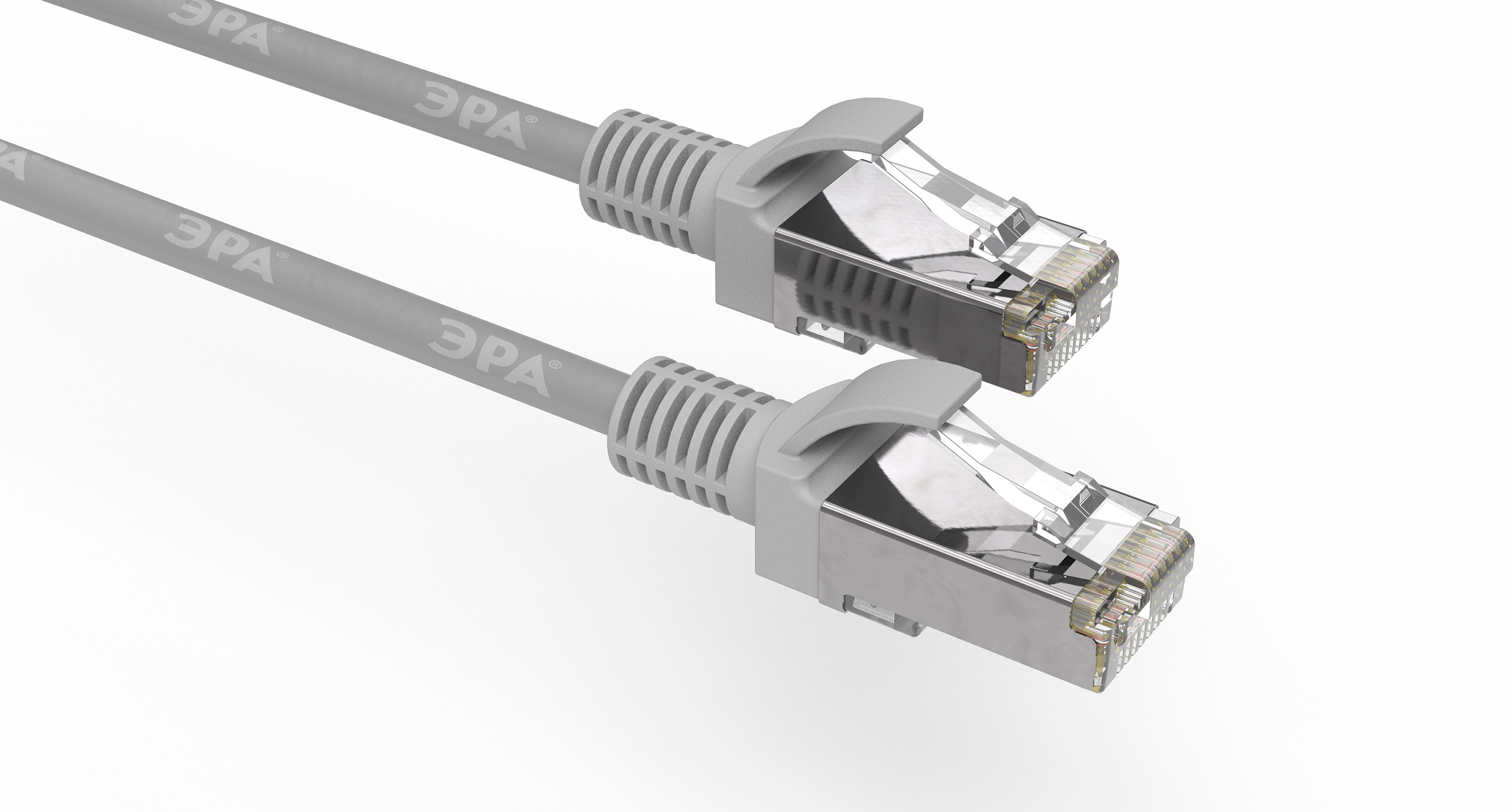 Патч корд ЭРА SIMPLE F/UTP экранированный 2 м, категория 5e, серый