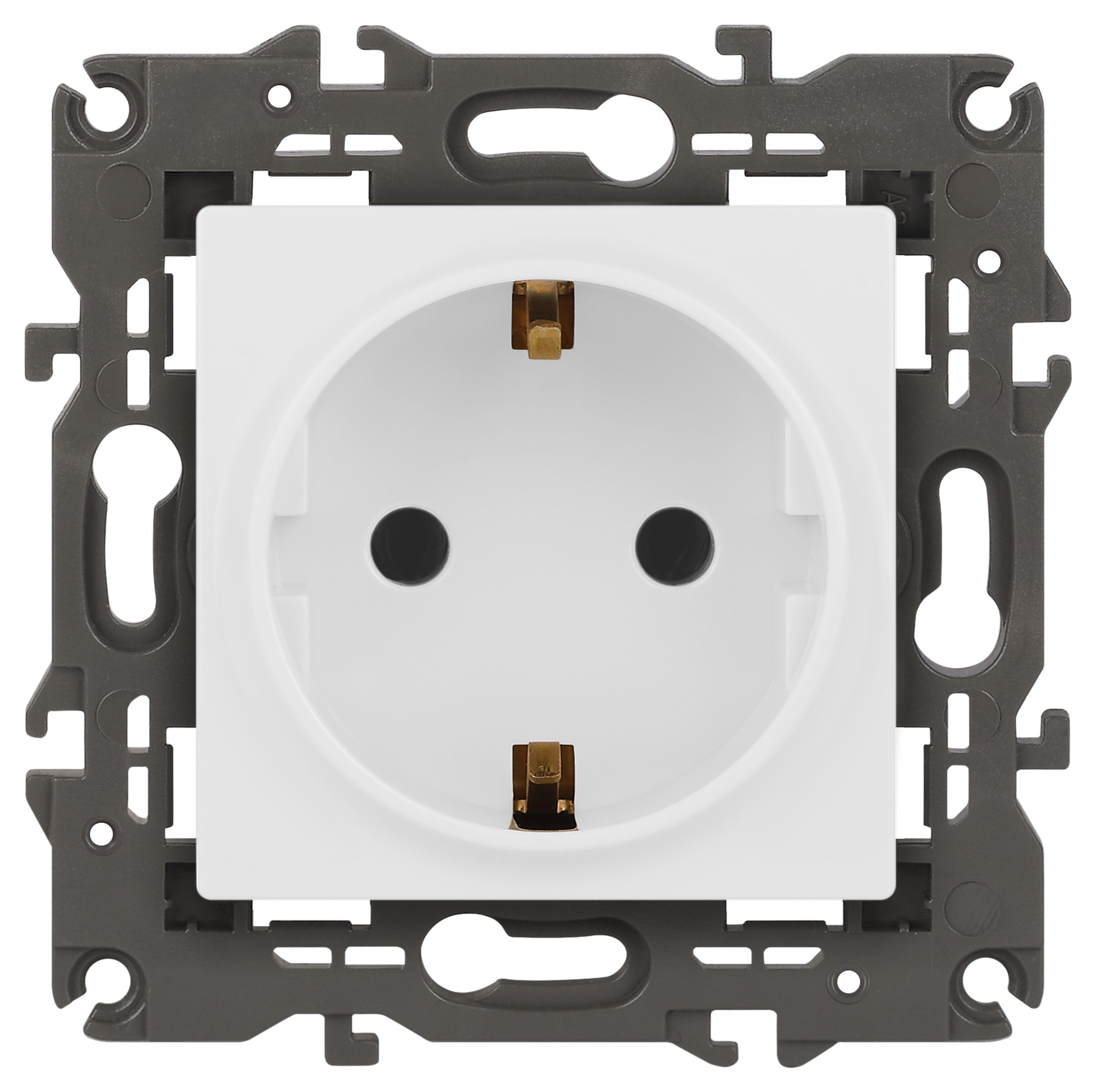 Розетка ЭРА Elegance 14-2101-01М 2P+E Schuko, 16А-250В, белый матовый