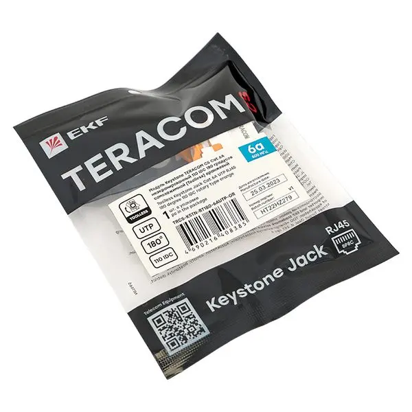 Модуль Keystone TERACOM CS Cat.6A неэкранированный 110 IDC 180 градусов самозажимной (Toolless) оранжевый Модуль Keystone TERACOM CS Cat.6A неэкранированный 110 IDC 180 градусов самозажимной (Toolless) оранжевый