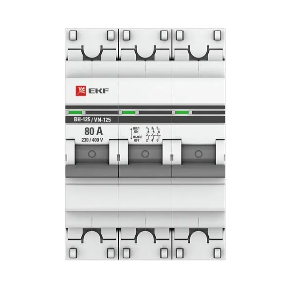 Выключатель нагрузки 3P 80А ВН-125 EKF PROxima Выключатель нагрузки 3P 80А ВН-125 EKF PROxima