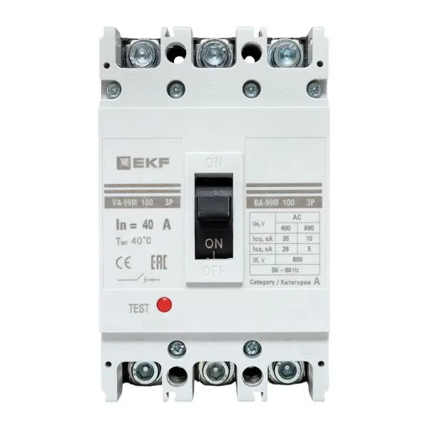 Выключатель автоматический ВА-99М 100/40А 3P 35кА EKF