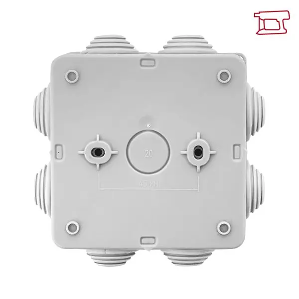 Коробка распределительная КМР-030-031 с крышкой (85х85х40) для прямого монтажа 8 мембр. вводов серая IP55 розн. стикер EKF Коробка распределительная КМР-030-031 с крышкой (85х85х40) для прямого монтажа 8 мембр. вводов серая IP55 розн. стикер EKF