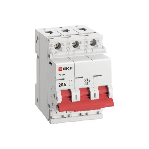 Выключатель нагрузки 3P 20А ВН-63N EKF PROxima