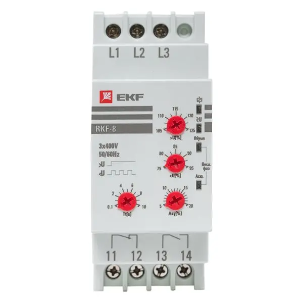 Реле контроля фаз многофункциональное RKF-8 EKF PROxima Реле контроля фаз многофункциональное RKF-8 EKF PROxima