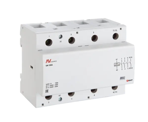 Контактор модульный КМ 100А 2NO+2NC 48VAC (6 мод.) AVERES EKF