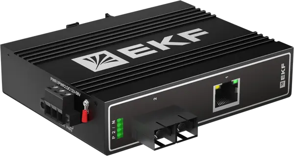 Медиаконвертер 10/100/1000Base-TX в 1000Base-X, разъем SC, двойное одномодовое оптоволокно, 1550нм TSX EKF