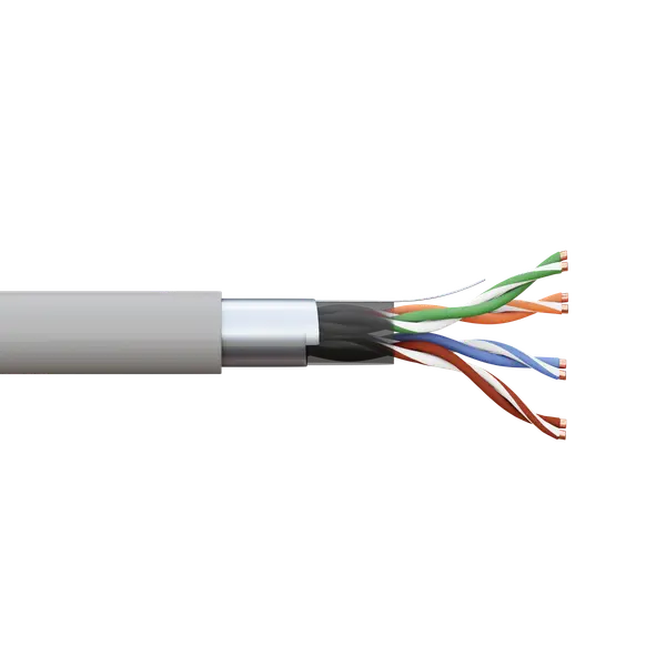 Кабель витая пара TERACOM CS Cat.5E F/UTP 4 пары solid 24AWG оболочка нг(А)-LSLTx цвет серый (упак. 305м) Кабель витая пара TERACOM CS Cat.5E F/UTP 4 пары solid 24AWG оболочка нг(А)-LSLTx цвет серый (упак. 305м)