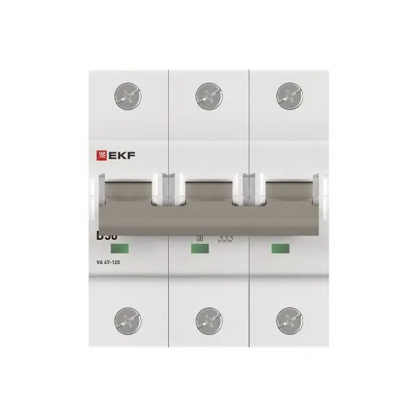 Автоматический выключатель ВА 47-125 3P 50А (D) 15кА PROXIMA EKF Автоматический выключатель ВА 47-125 3P 50А (D) 15кА PROXIMA EKF