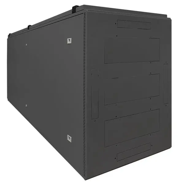 Шкаф напольный 19" TERACOM PRO 18U 600х800 мм двери стеклянная с замком-ручкой и металлическая чёрный