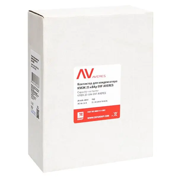 Контактор для конденсатора КМЭК 25 кВАр 230В 1NО EKF AVERES Контактор для конденсатора КМЭК 25 кВАр 230В 1NО EKF AVERES