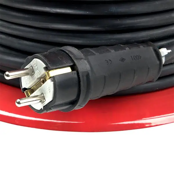 Удлинитель на катушке "Гефест 2.0" 4 гнезда 30м с заземлением и предохранителем КГ 3*1,5 16А/3,5кВт PROxima Удлинитель на катушке "Гефест 2.0" 4 гнезда 30м с заземлением и предохранителем КГ 3*1,5 16А/3,5кВт PROxima