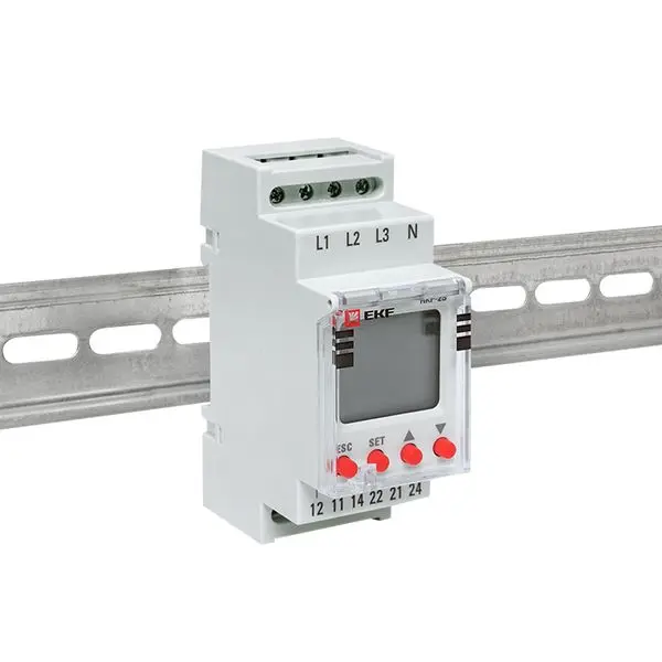 Реле контроля фаз с LCD дисплеем (с нейтралью) RKF-2S EKF PROxima Реле контроля фаз с LCD дисплеем (с нейтралью) RKF-2S EKF PROxima