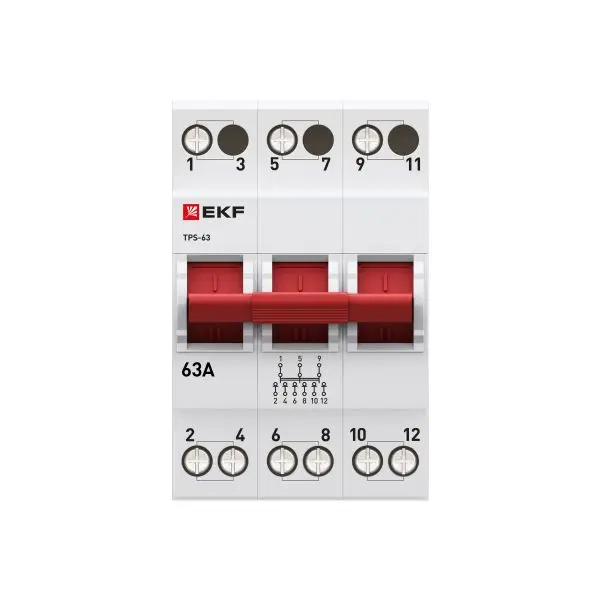 Трехпозиционный переключатель ТПС-63 3P 63А PROXIMA EKF