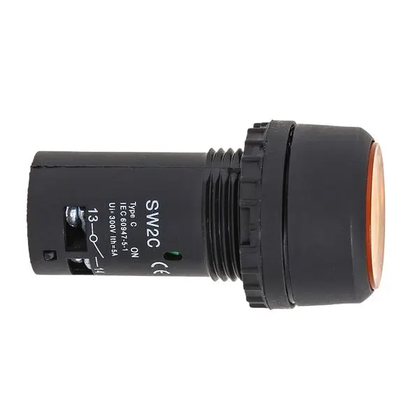 Кнопка SW2C-10D с подсветкой желтая NO 24В EKF PROxima Кнопка SW2C-10D с подсветкой желтая NO 24В EKF PROxima