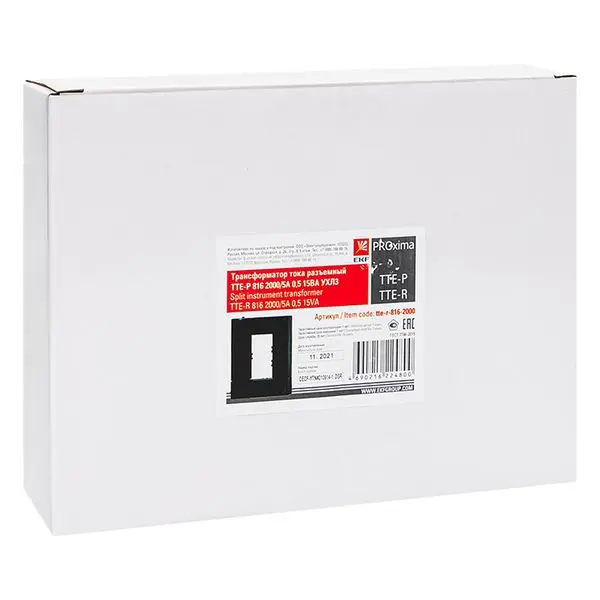Трансформатор тока ТТЕ-Р 816 2000/5А 0,5 15ВА УХЛ3 EKF PROxima Трансформатор тока ТТЕ-Р 816 2000/5А 0,5 15ВА УХЛ3 EKF PROxima
