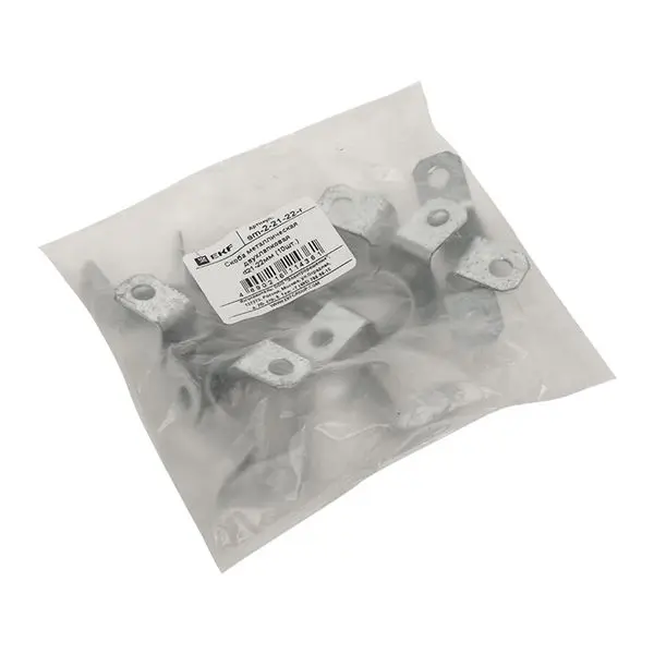 Скоба металлическая двухлапковая d21-22 мм (10 шт) EKF PROxima Скоба металлическая двухлапковая d21-22 мм (10 шт) EKF PROxima