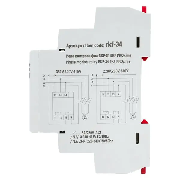 Реле контроля фаз RKF-34 EKF PROxima Реле контроля фаз RKF-34 EKF PROxima