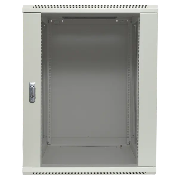 Шкаф настенный 19" TERACOM PRO 12U 600х600 мм дверь стеклянная с замком-ручкой серый