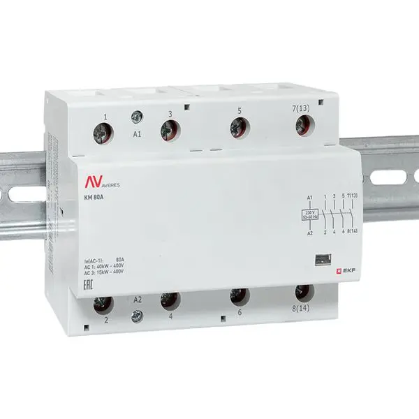 Контактор модульный КМ 80А 4NO 230VAC (6 мод.) AVERES EKF