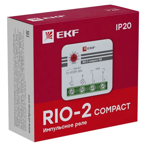 Импульсное реле RIO-2 compact 10А EKF PROxima Импульсное реле RIO-2 compact 10А EKF PROxima
