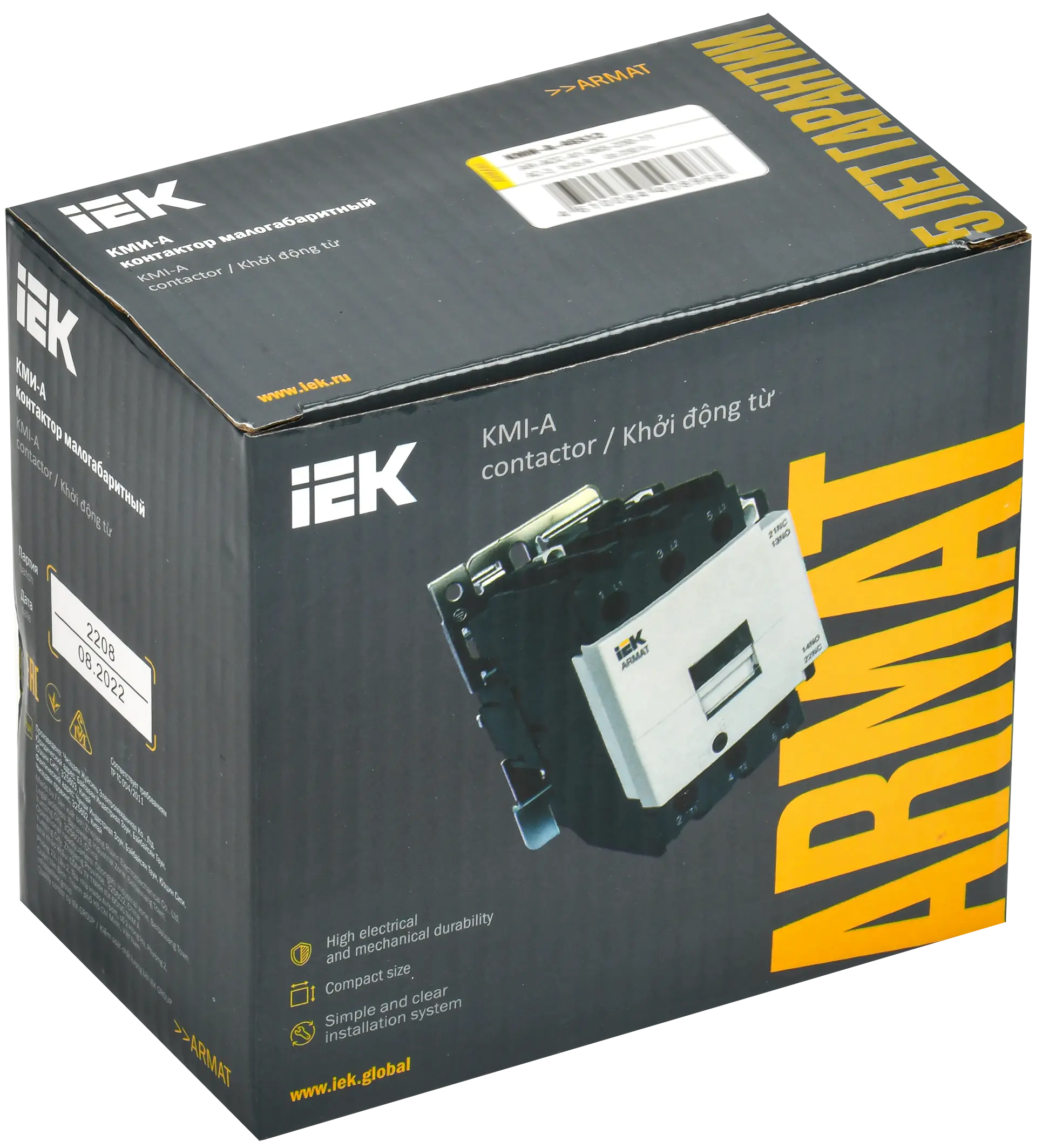 ARMAT Контактор КМИ-А-46512 LC1D 65А 400В/АС3 1NO/1NC IEK
