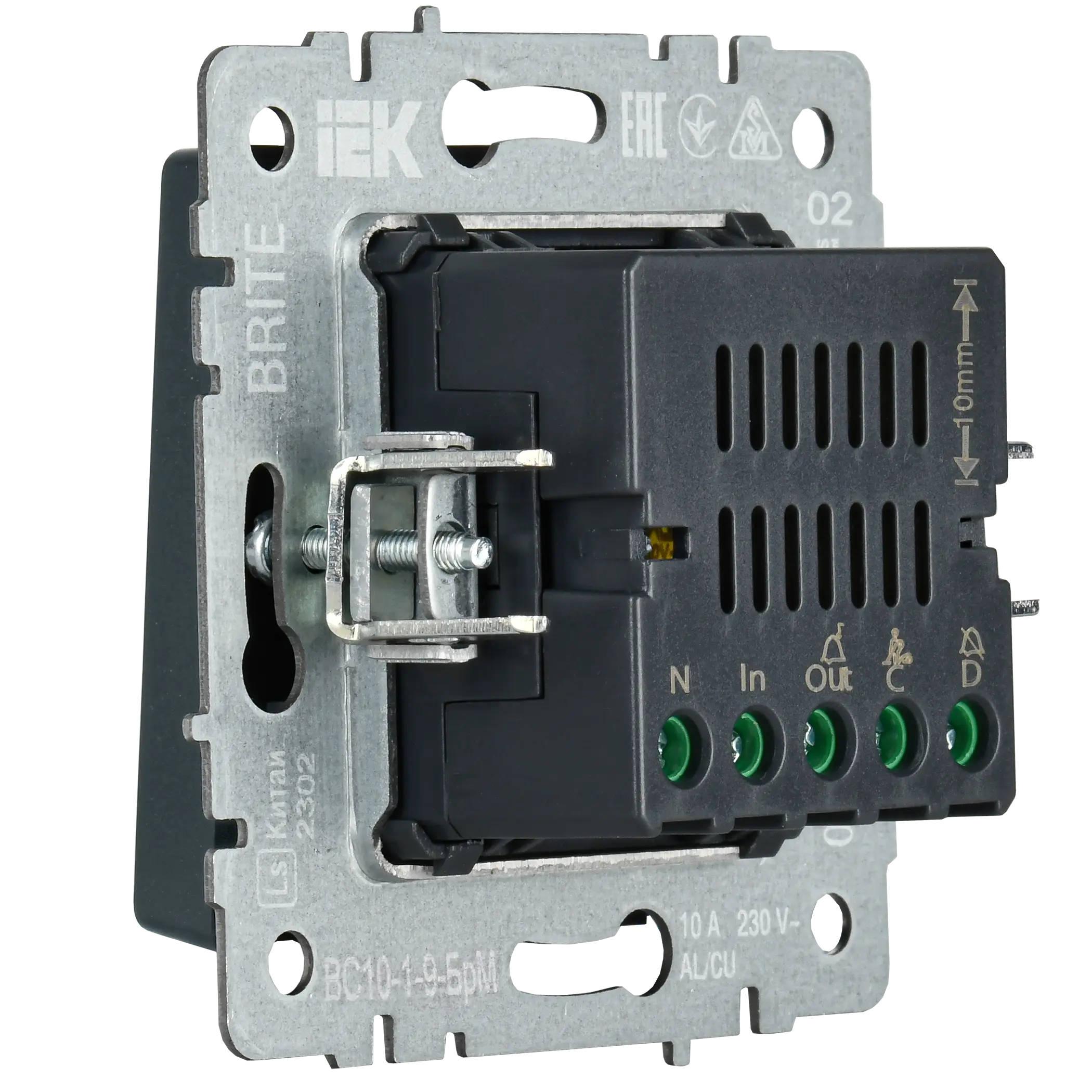 BRITE Кнопка звонка с индикацией для отелей 10А ВС10-1-9-БрМ маренго IEK BRITE Кнопка звонка с индикацией для отелей 10А ВС10-1-9-БрМ маренго IEK