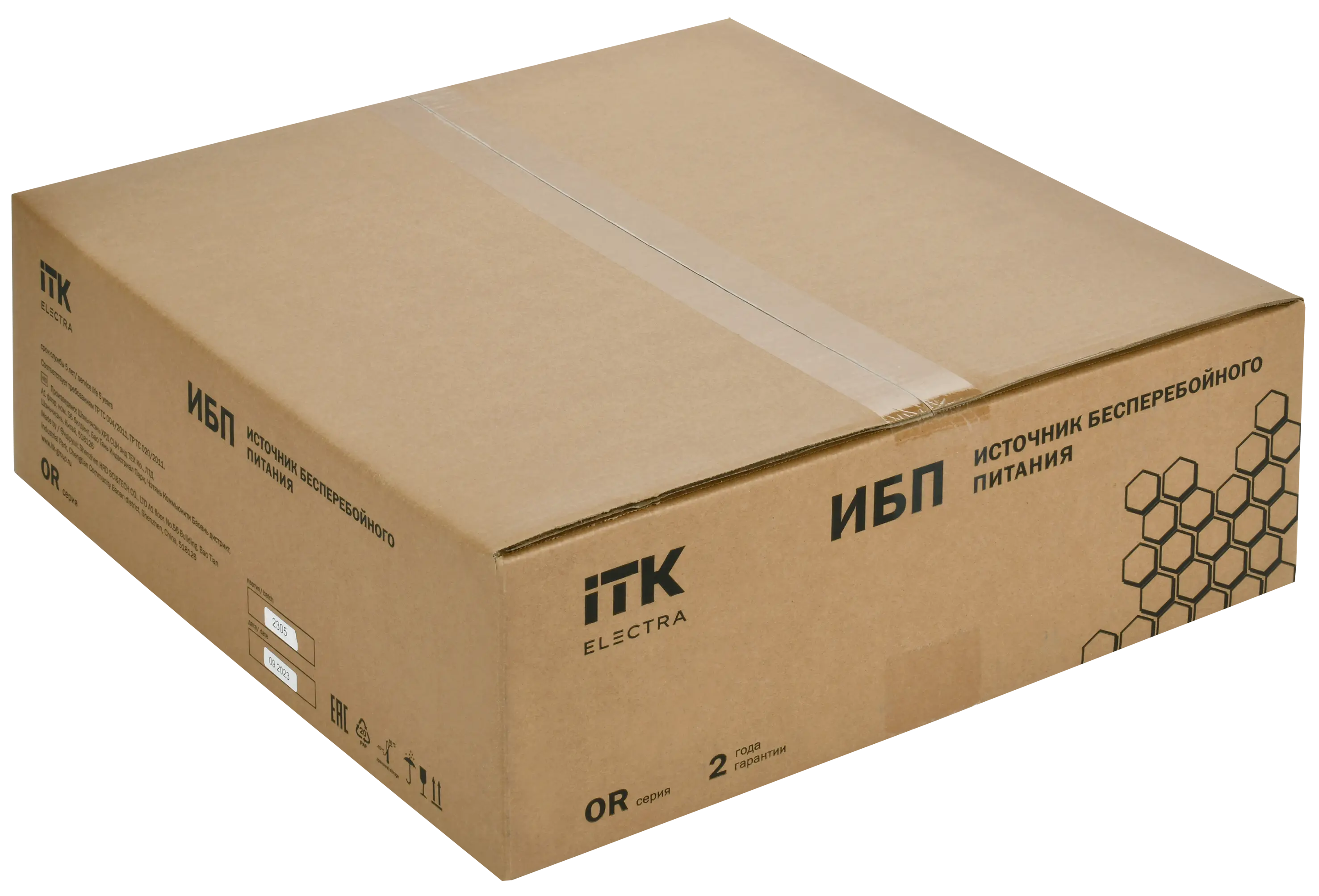ITK ELECTRA OR ИБП однофазный онлайн 3кВА/3кВт 2U LCD дисплей 72VDC 6xC13 c АКБ 6х7AH USB EPO RS232 SNMP слот Rack/Tower
