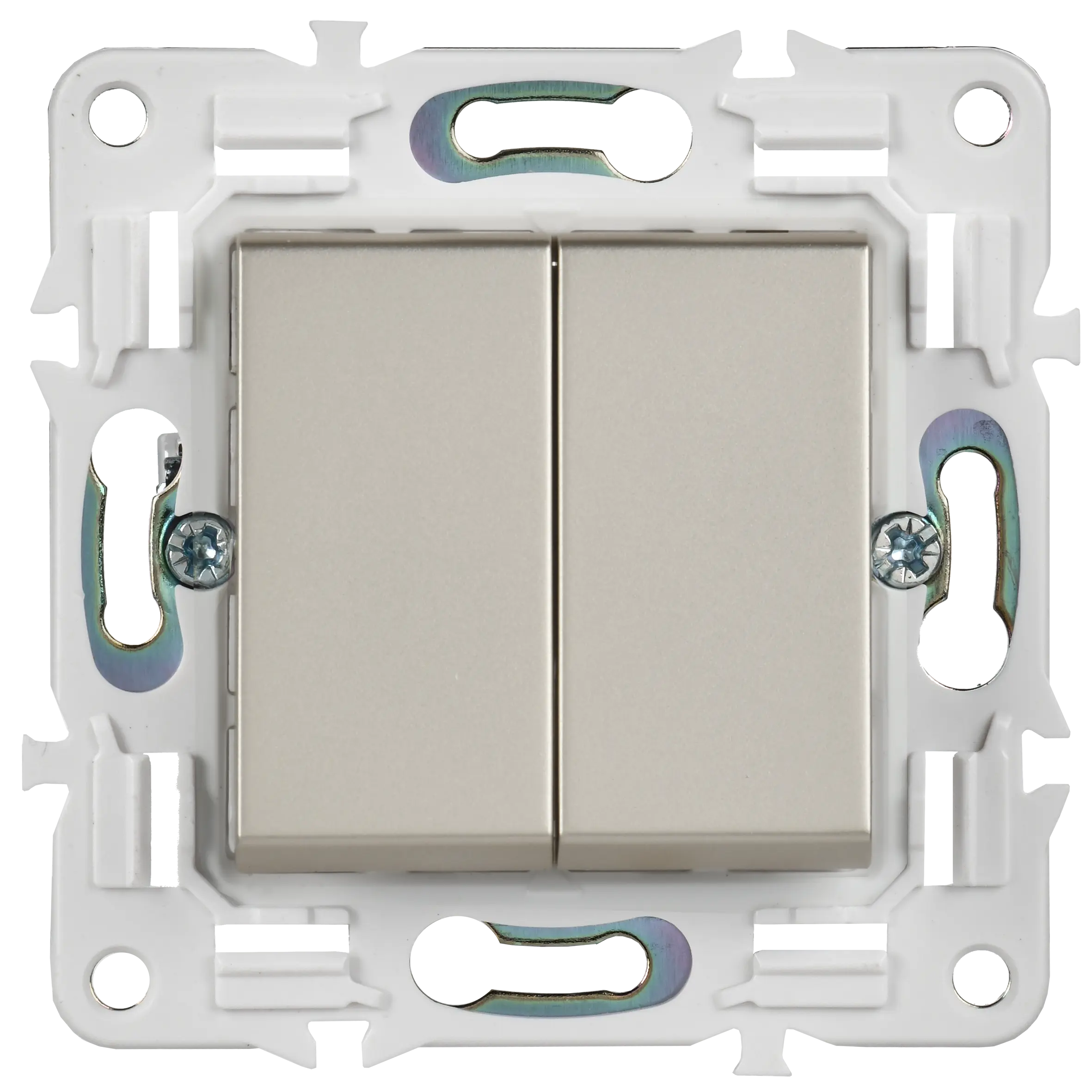 SKANDY Выключатель 2-клавишный перекрестный 10А SK-V06Sh шампань IEK SKANDY Выключатель 2-клавишный перекрестный 10А SK-V06Sh шампань IEK