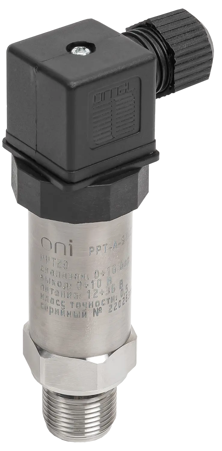 Преобразователь абсолютного давления PPT20 0,5% 0-16Бар 0-10В M20 DIN43650 ONI