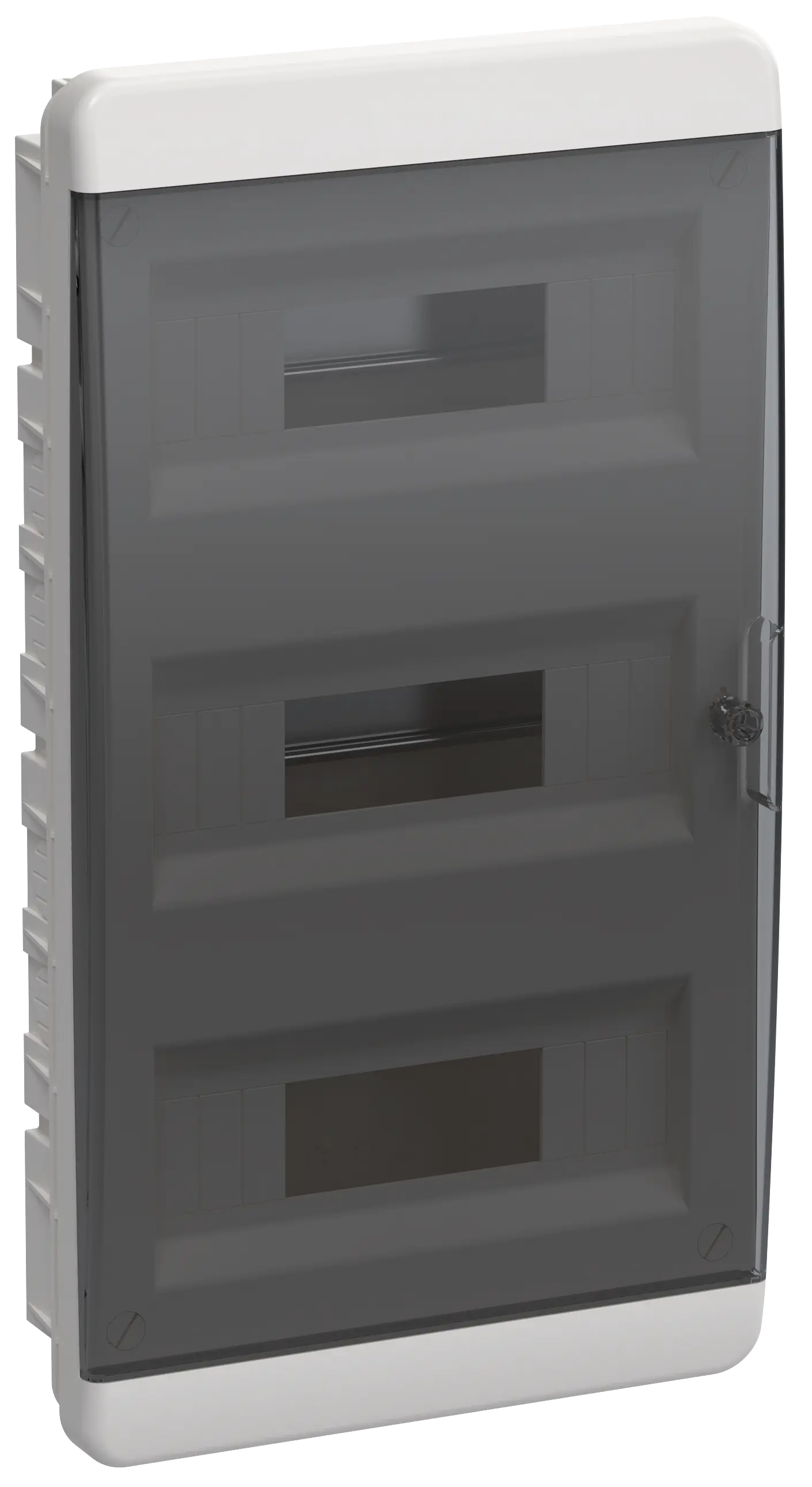 TEKFOR Корпус пластиковый ЩРВ-П-36 IP41 черная прозрачная дверь IEK
