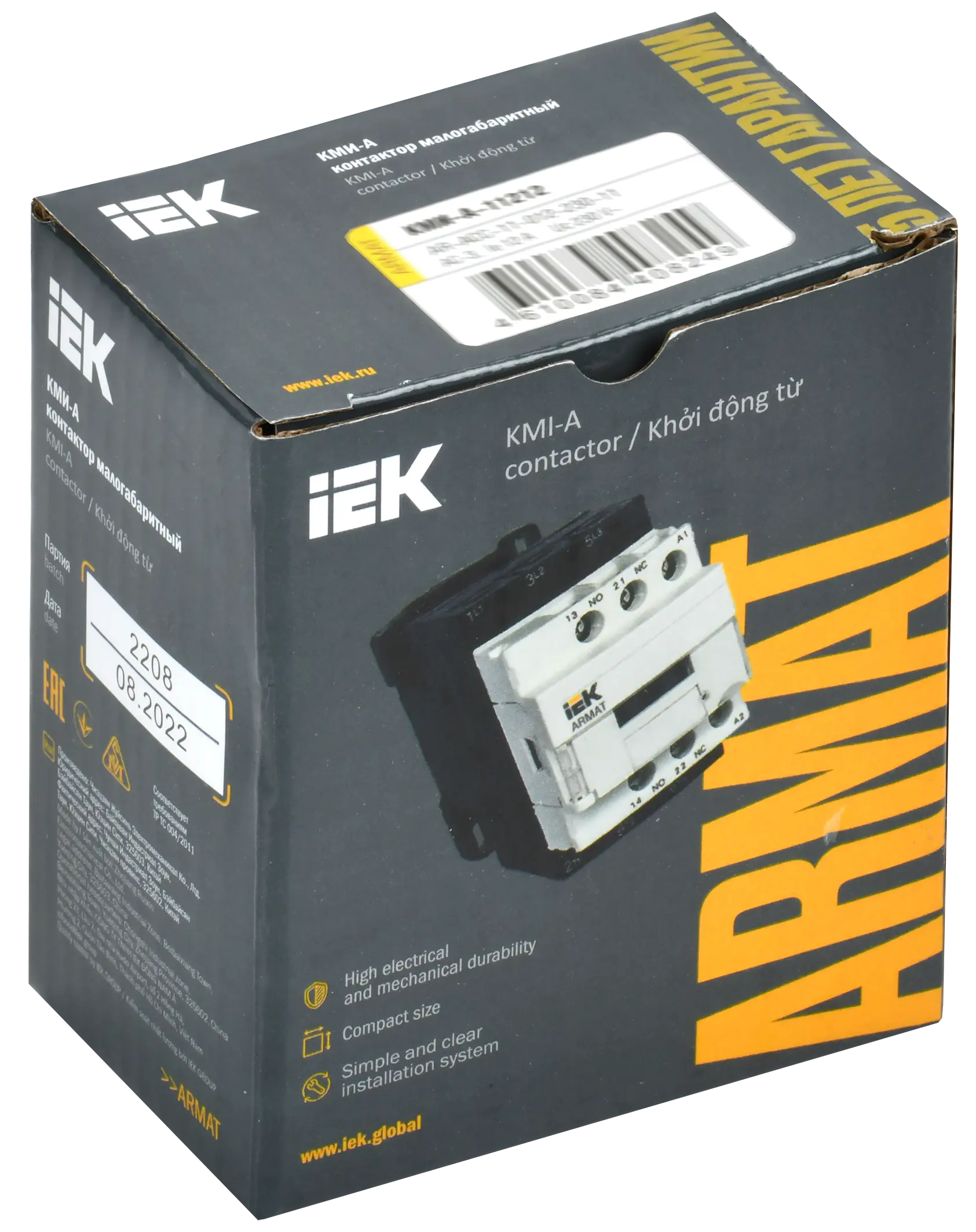 ARMAT Контактор КМИ-А-11212 LC1D 12А 230В/АС3 1NO/1NC IEK