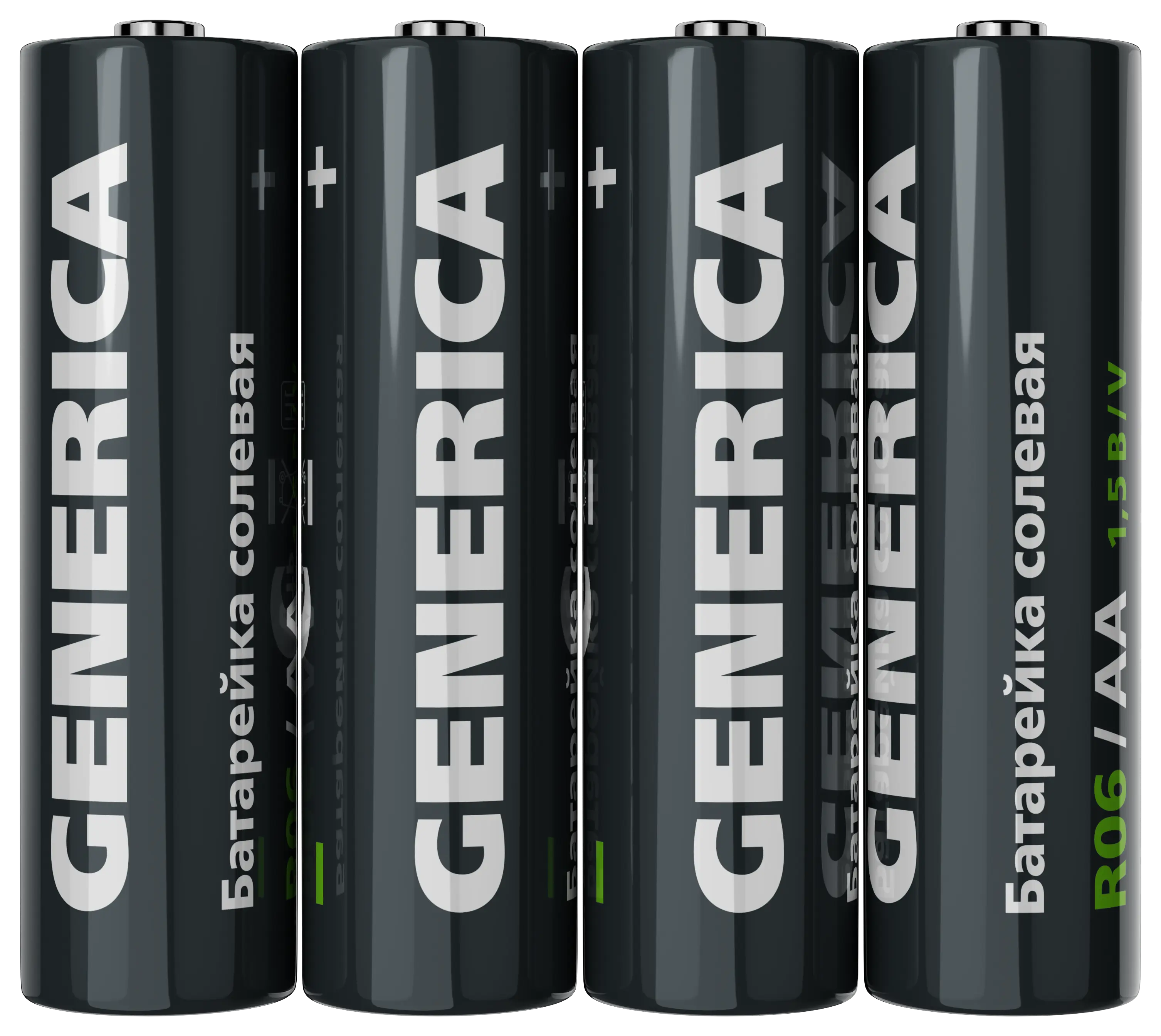 Батарейка солевая R06/AA (4шт/пленка) GENERICA Батарейка солевая R06/AA (4шт/пленка) GENERICA