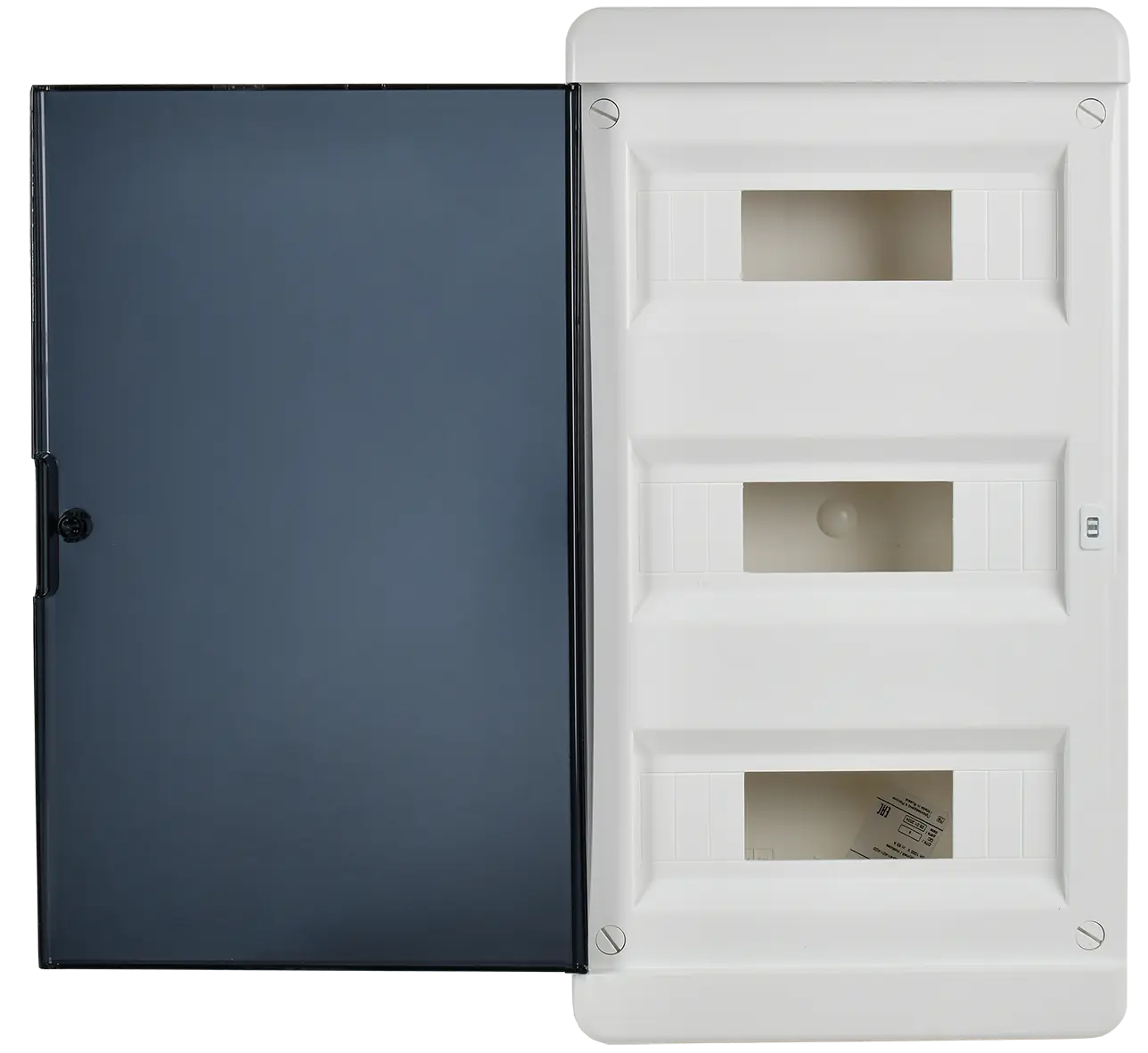 TEKFOR Корпус пластиковый ЩРН-П-36 IP41 черная прозрачная дверь IEK TEKFOR Корпус пластиковый ЩРН-П-36 IP41 черная прозрачная дверь IEK