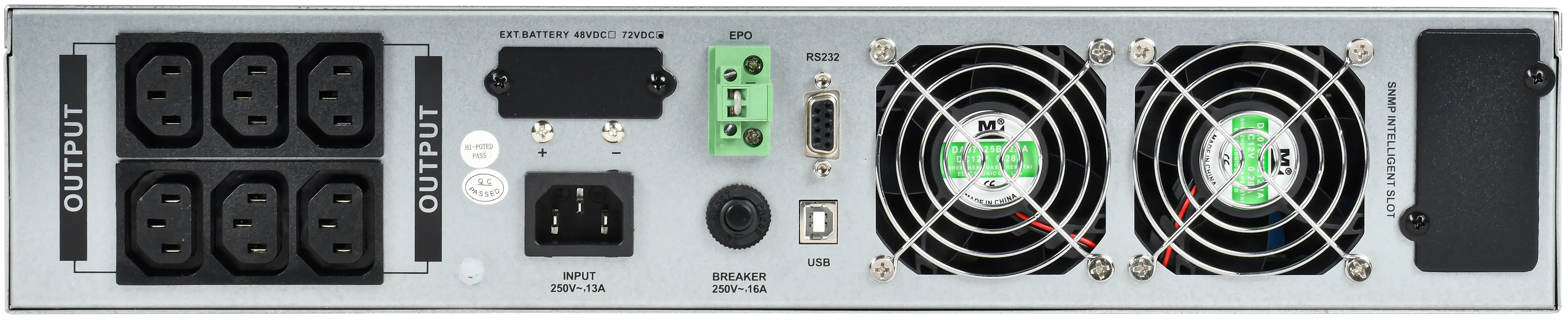 ITK ELECTRA OR ИБП однофазный онлайн 2кВА/2кВт 2U LCD дисплей 48VDC 6xC13 c АКБ 4х9AH USB EPO RS232 SNMP слот Rack/Tower