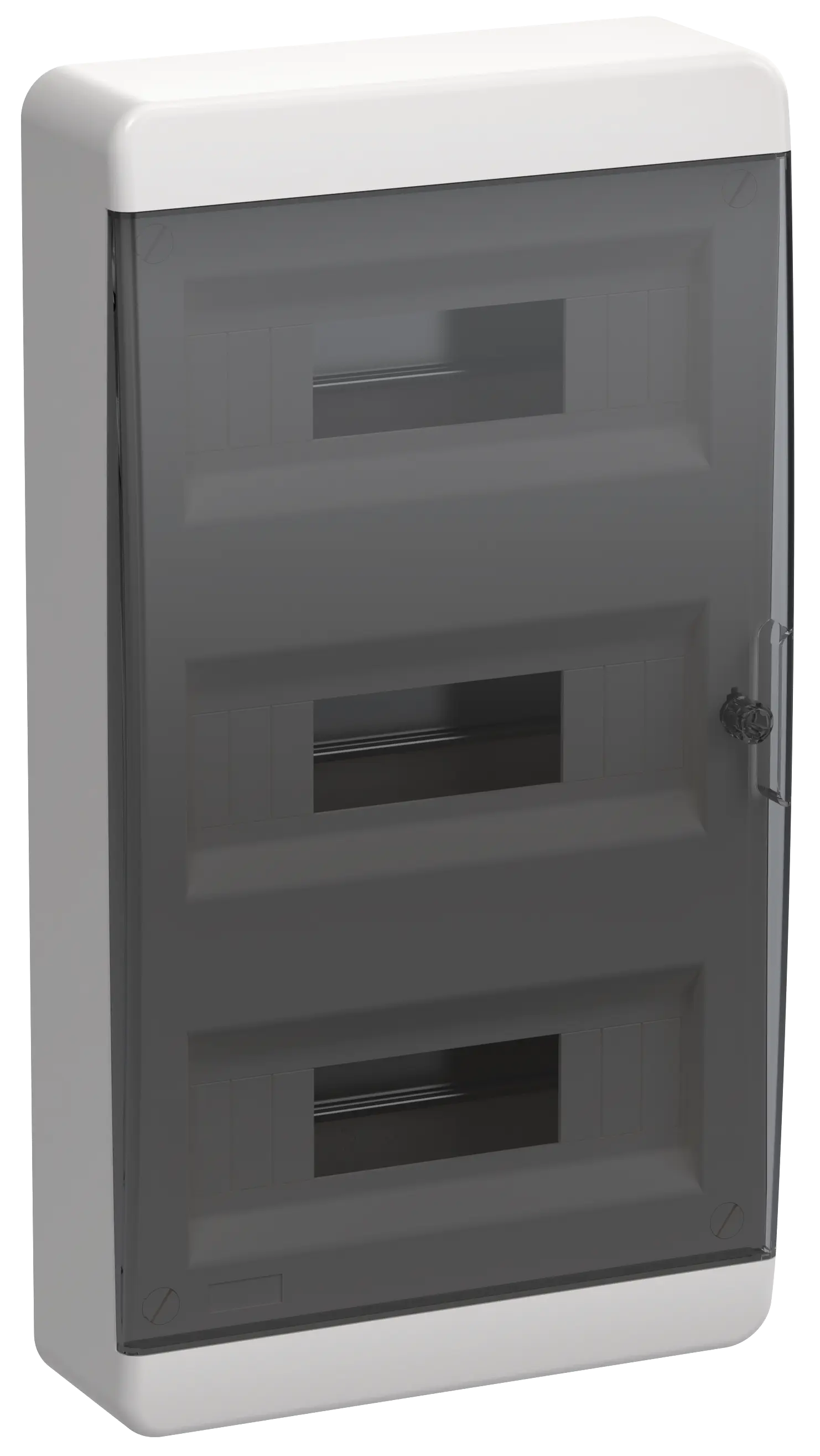 TEKFOR Корпус пластиковый ЩРН-П-36 IP41 черная прозрачная дверь IEK