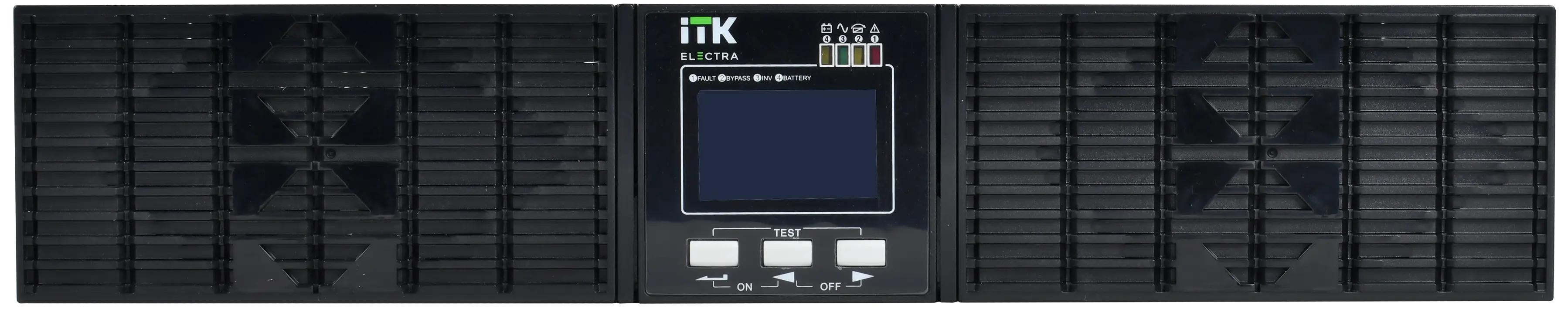 ITK ELECTRA OR ИБП однофазный онлайн 1кВА/1кВт 2U LCD дисплей 36VDC 6хС13 без АКБ с регулируемым зарядным устройством USB EPO RS232 SNMP слот Rack/Tower