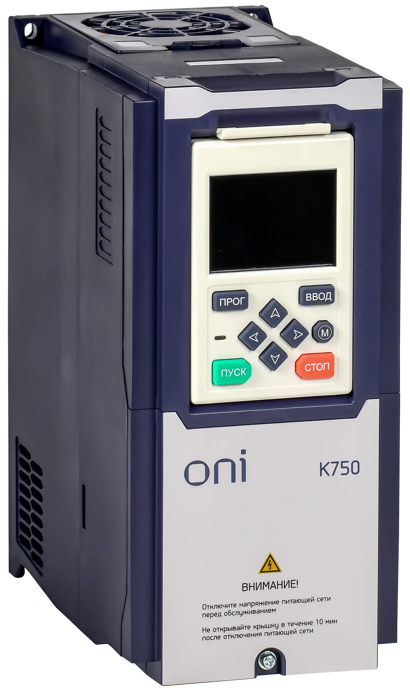 Преобразователь частоты K750 380В 3Ф 0,75кВт 2,5А со встроенным тормозом ONI
