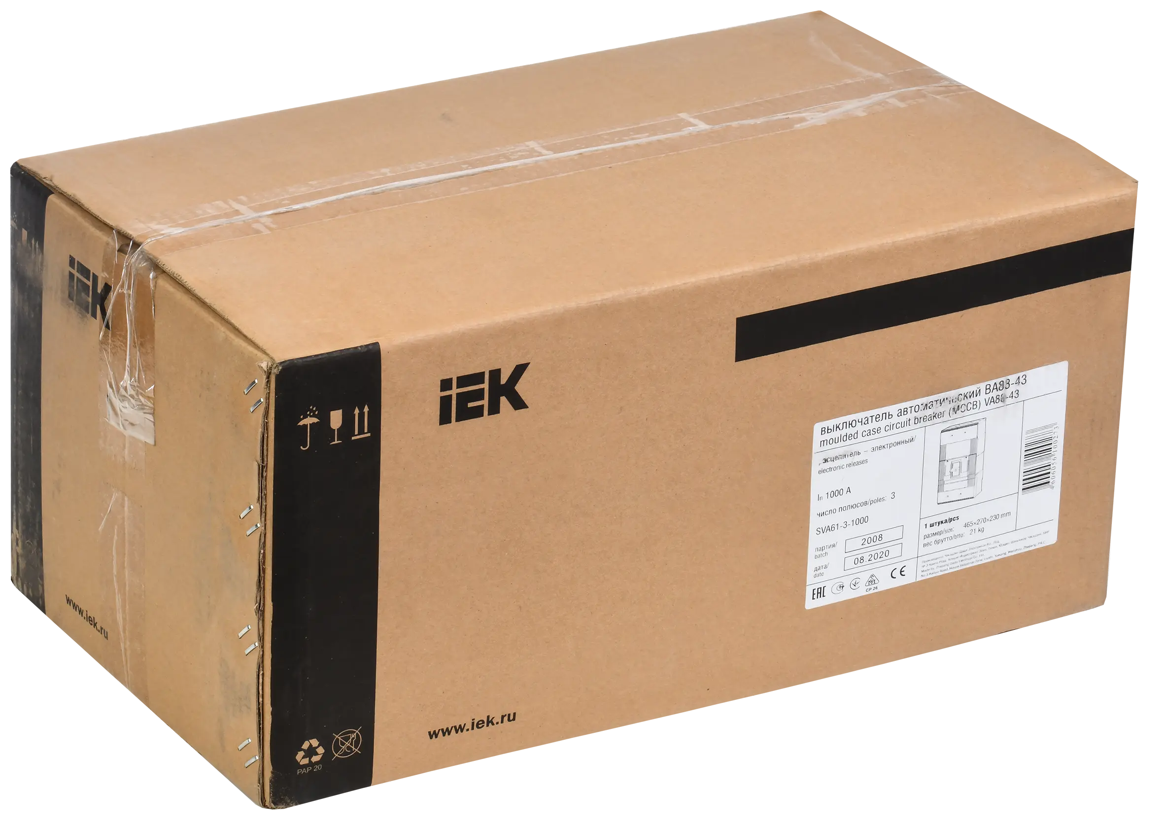 Автоматический выключатель ВА88-43 3Р 1000А 50кА c электронным расцепителем МР 211 IEK