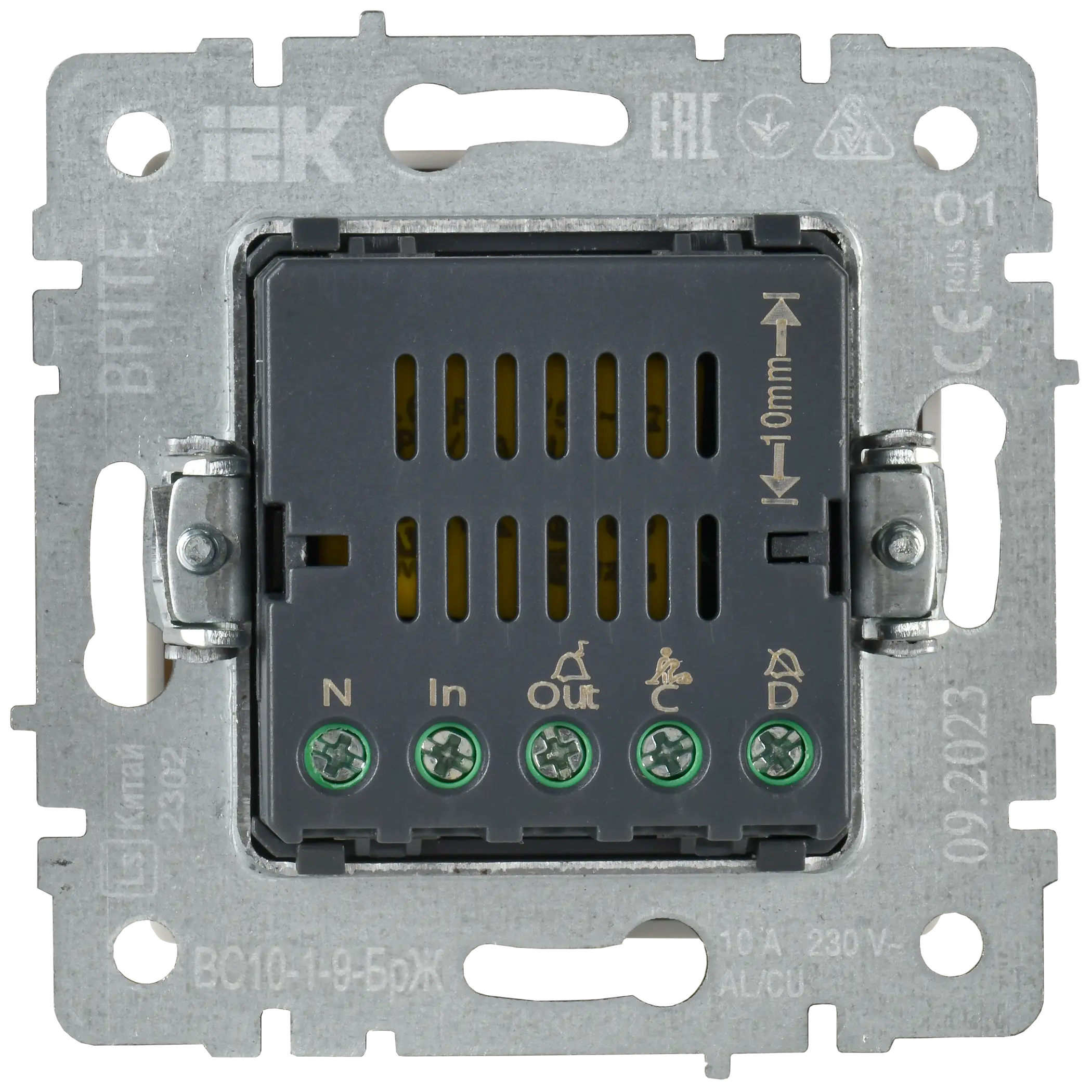 BRITE Кнопка звонка с индикацией для отелей 10А ВС10-1-9-БрЖ жемчуг IEK BRITE Кнопка звонка с индикацией для отелей 10А ВС10-1-9-БрЖ жемчуг IEK