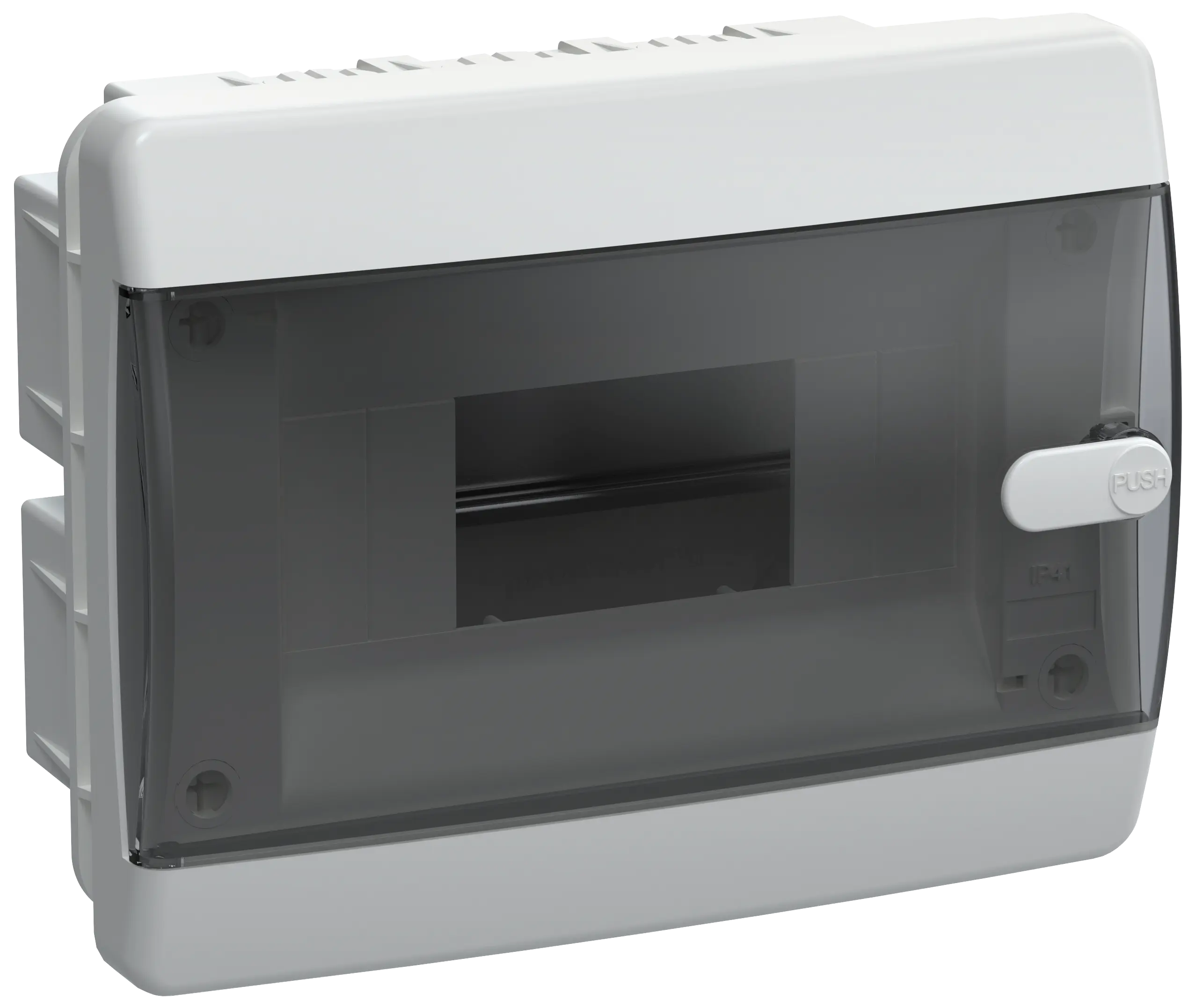 UNION Compact Корпус пластиковый ЩРВ-П-8 IP41 черная прозрачная дверь IEK