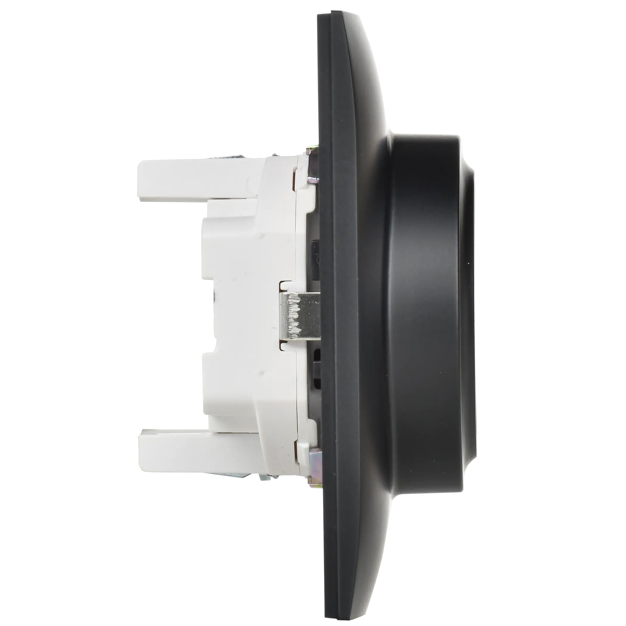 SKANDY Розетка 2-местная с заземлением без защитных шторок 16А в сборе SK-R08Bl черный IEK