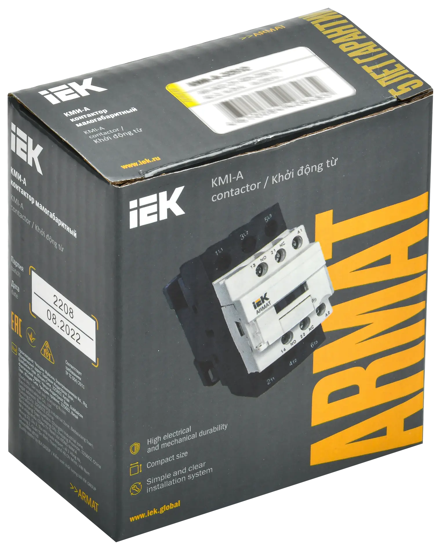 ARMAT Контактор КМИ-А-22512 LC1D 25А 230В/АС3 1NO/1NC IEK