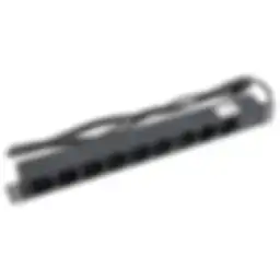 Блок розеток PDU TERACOM PRO 19" 1U 10А/250В 9 розеток Schuko шнур питания длиной 2 метра сечение 3x1,5 мм2 вилка C14 корпус пластик черный