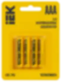 Батарейка щелочная Alkaline LR03/AAA (4шт/блистер) IEK