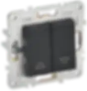 SKANDY Выключатель жалюзи 10А SK-V12Bl черный IEK