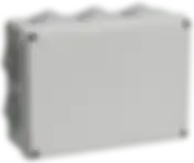 Коробка распаячная КМ41243 для открытой проводки безгалогенная (HF) 190х140х70мм IP44 10 гермовводов серая IEK
