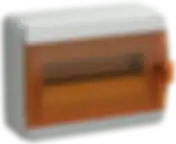 TEKFOR Корпус пластиковый КМПн-12 IP65 оранжевая прозрачная дверь IEK