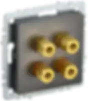 BRITE Аудиорозетка 4-местная РА10-БрТБ темная бронза IEK BRITE Аудиорозетка 4-местная РА10-БрТБ темная бронза IEK