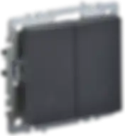 BRITE Выключатель жалюзи 10А ВС10-1-5-БрГ графит IEK